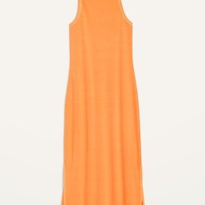 Old Navy - NEW Fitted Rib-Knit Midi Papaya Cami Dress